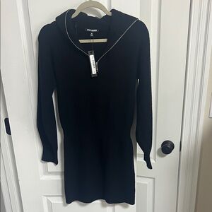 Steve Madden Black Long Sleeve Sweater Dress